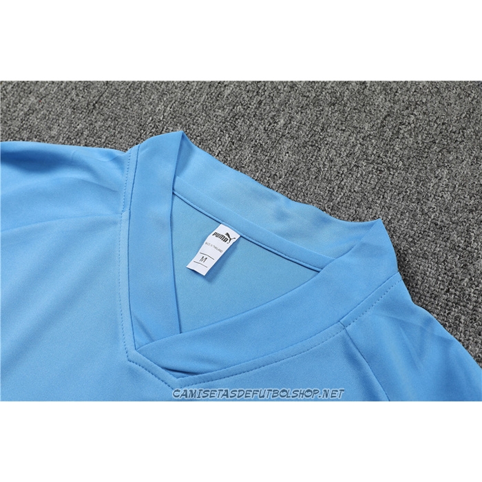 Chandal del Manchester City 22-23 Manga Corta Azul - Pantalon Corto